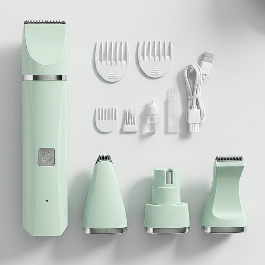 Recortadora Profesional 4-en-1 de Precisión Silenciosa para Mascotas