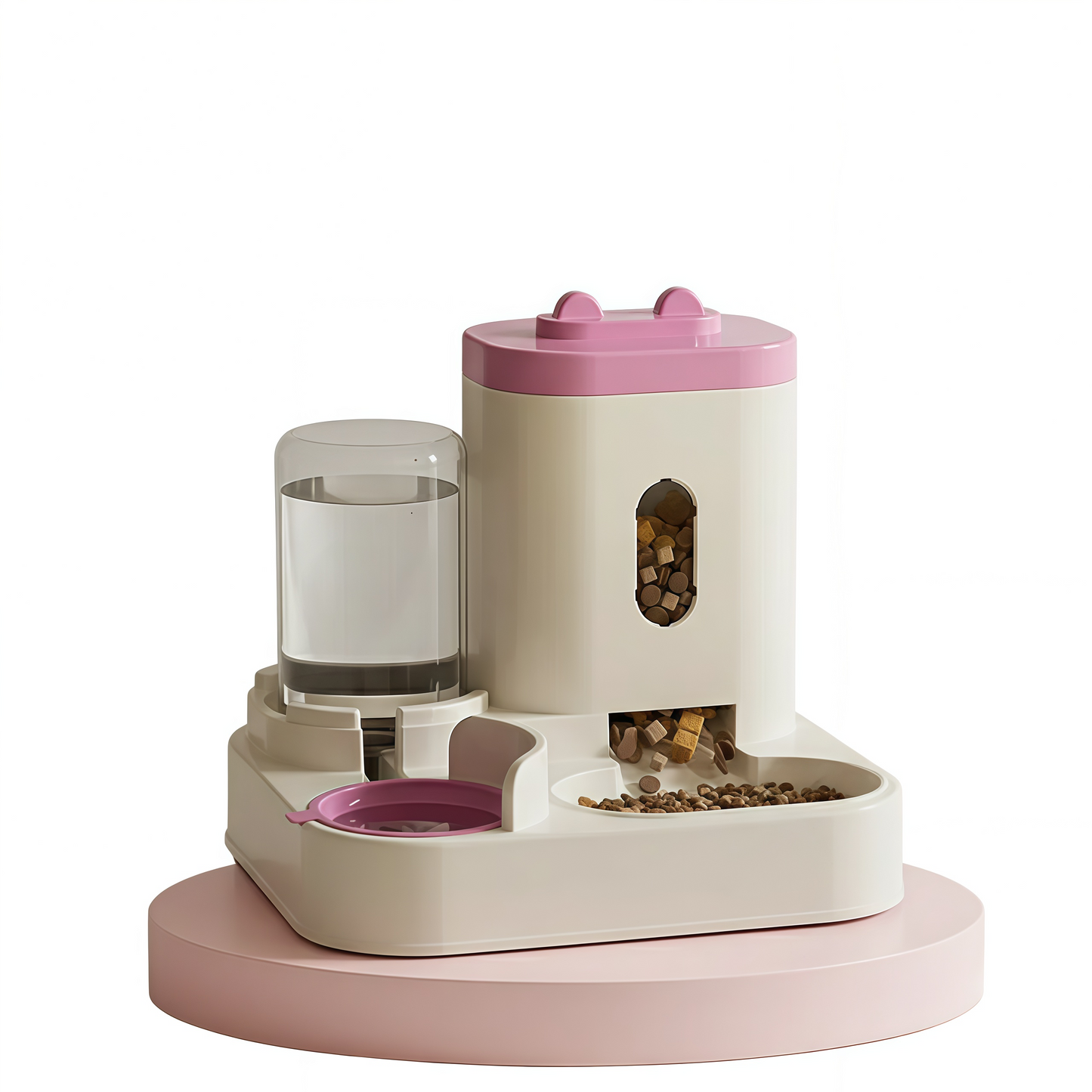 Comedero Automático 2-en-1 con Fuente de Agua