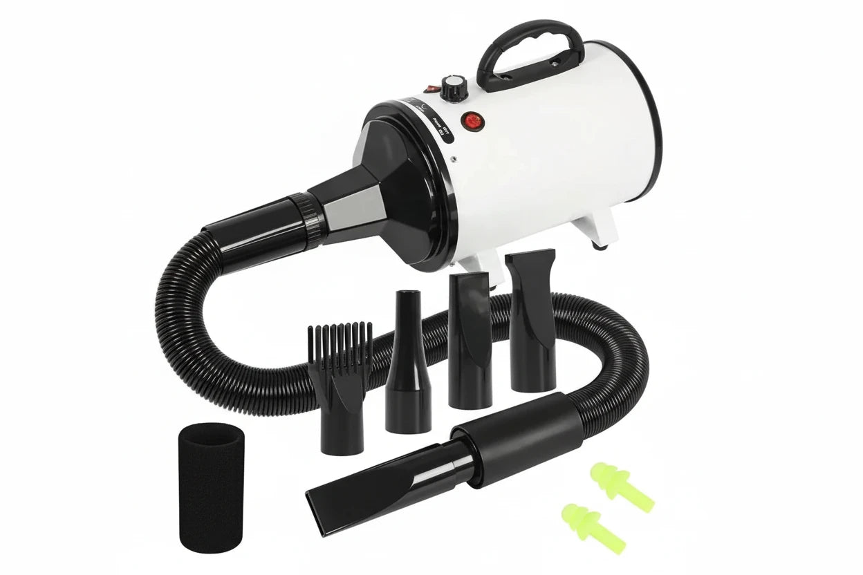 Secador Profesional para Mascotas 2800W – Soplador de Grooming Ultra Silencioso para Perros y Gatos